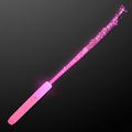 Blank Pink Flashing Stick Wand w/ Pink Sparkle Fibers
